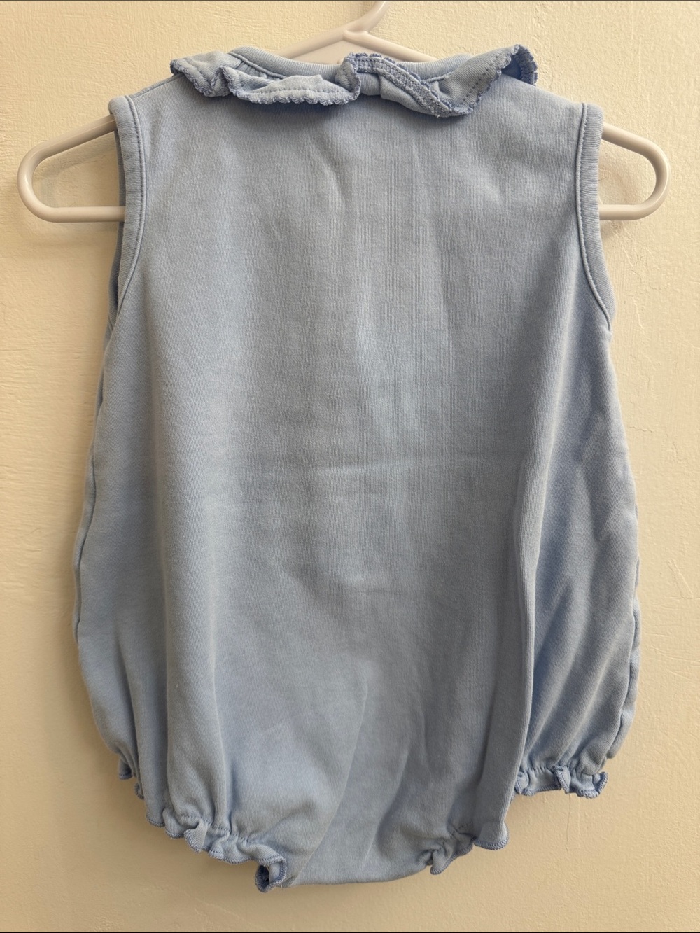 Little English Light Blue Ruffle Romper - Picture 3 of 3